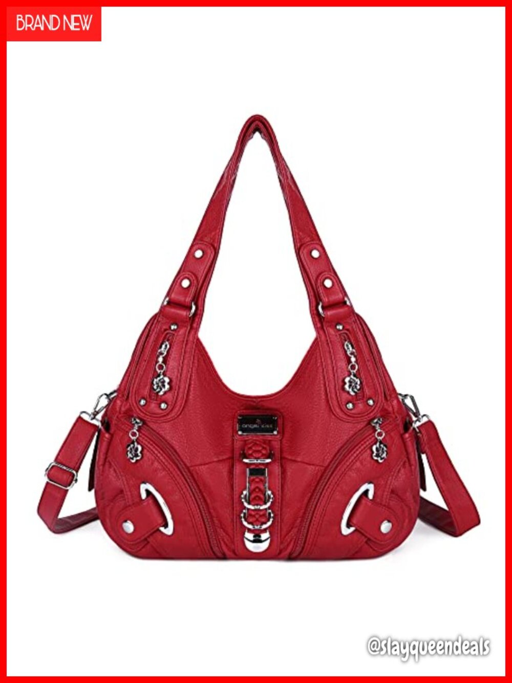 Hobo Shoulder Bag Washed PU Leather Convertible Large Daily Handbag